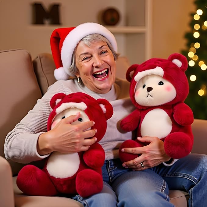 Ryttir Large Teddy Bear Plush - 15.7" Extra Soft Bear Stuffed Animal Hugging Pillow with Rotund Belly,Safety Nursery Decor & Sensory Comfort,Cuddle Companion for Age 0+(Birthday Gender Neutral Gift)