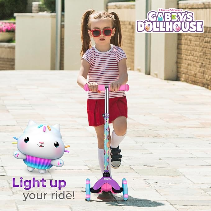 Kick Scooter for Kids, 3 Wheel Self Balancing, Light Up LED Wheels