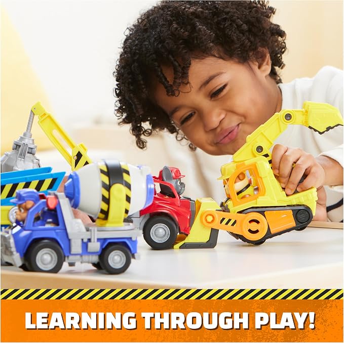 Rubble & Crew, Rubble’s Bulldozer Toy Truck with Movable Parts and a Collectible Action Figure, Kids Toys for Ages 3 and Up