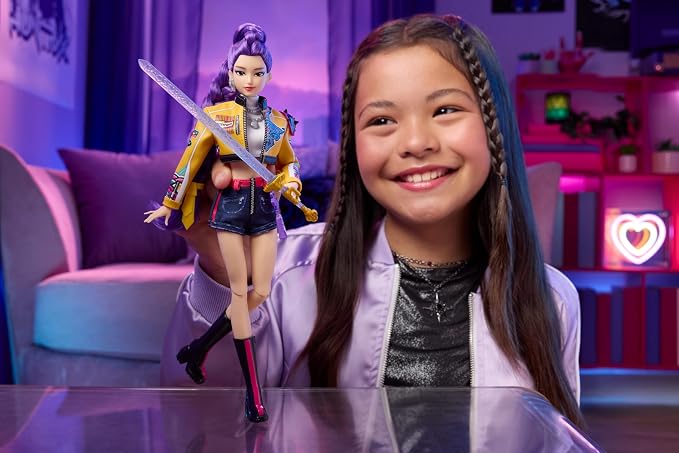 Mattel Kpop Demon Hunters HUNTR/X Rumi Fashion Doll in “How It’s Done” Performance Look with Sword Accessory
