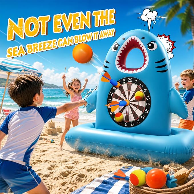 Best Pool Toys Game for Kids Teens, Inflatable Dart Board Toss Pool Game with Dart Ball – Floating Water Activity for Summer, Outdoor Yard & Beach, Ages 4-12, Fun Summer Party Birthday Gift