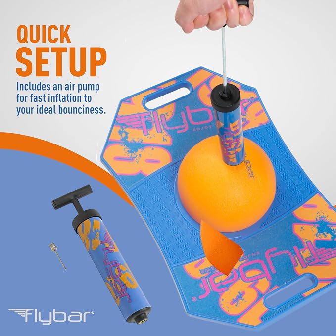 Flybar LED Pogo Trick Ball for Kids Balance Bounce Board w/Anti-Slip Deck