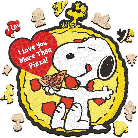 Snoopy Wooden Puzzles for Adults – Peanuts Gift for Kids & Children, 200 Pieces 5mm Thick Unique Shaped Jigsaw Puzzles, Collectible Home Decor, Officially Licensed Merchandise, 11.2" x 12.5"