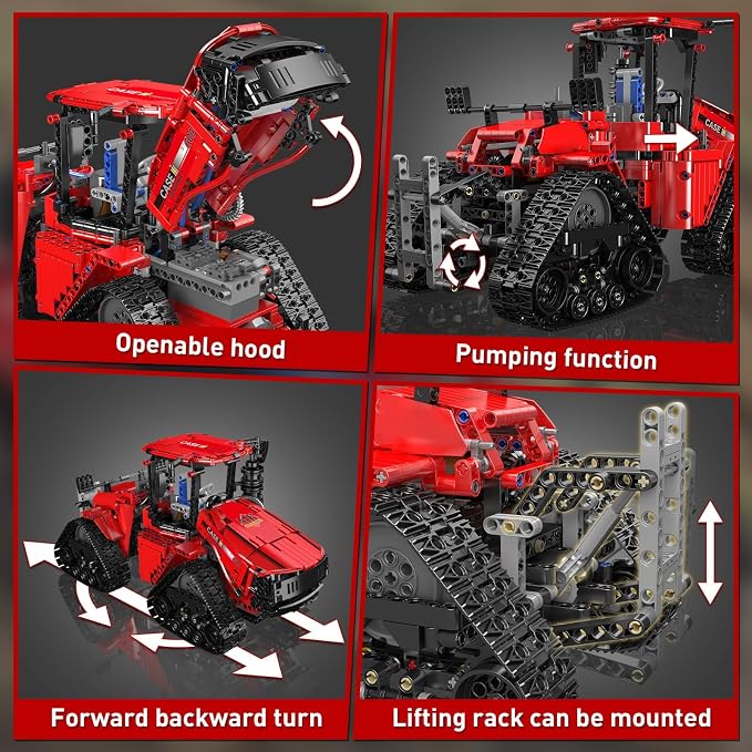Mould King 18020 Technik Crawler Tractor Building Sets, APP Programmable Construction Large Vehicle Model Set, Tracked Tractor Building Kits Gift Toy for 14+ Adult/Teens/Enthusiasts(1769 Pcs)