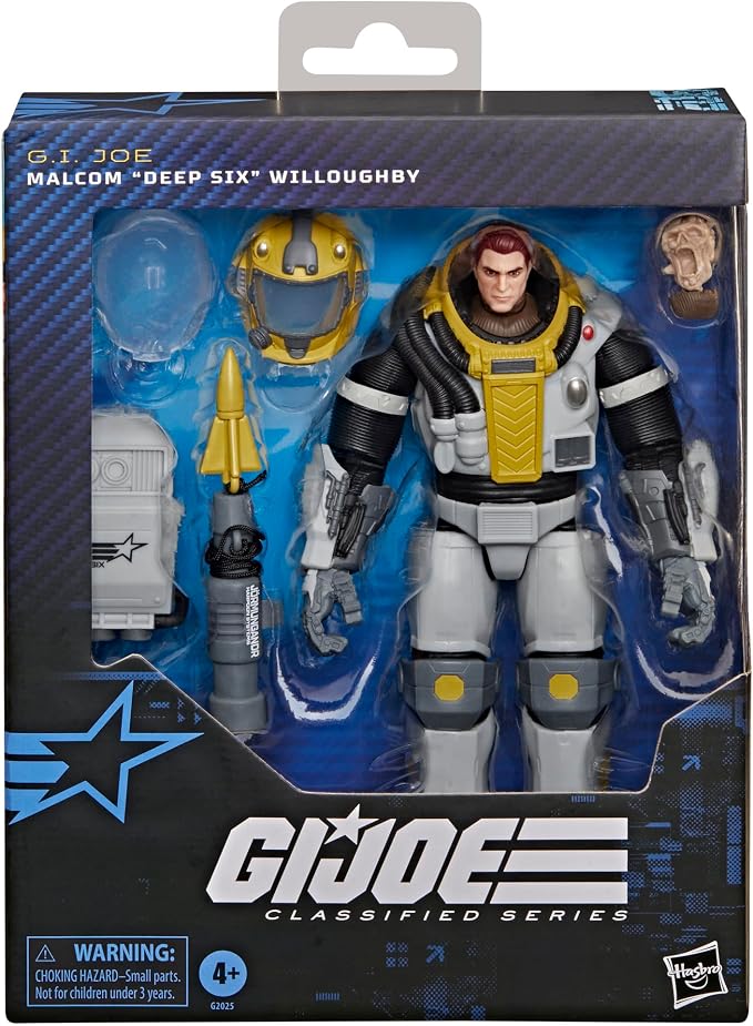 G.I. Joe Classified Series #206, Malcom Deep Six Willoughby, Collectible Deluxe 6 Inch Action Figure Set with 6 Accessories