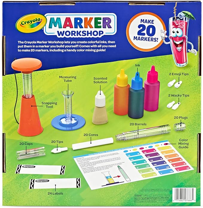 Crayola Marker Maker Kit for Kids (20 Markers), DIY Scented, Emoji, Broad & Fine Tip Markers, Arts & Crafts, Gifts for Boys & Girls, Ages 6+