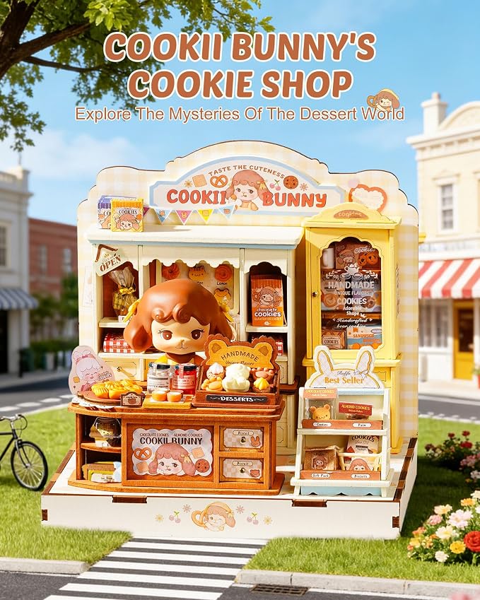 Rolife DIY Miniature House Kit for Adults, Mini Wooden Dollhouse Kit, Tiny House Diorama Building Kits-Birthday Christmas Craft Hobbies Gift for Teens Kids