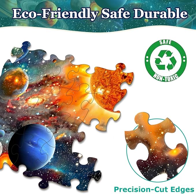 Puzzles for Kids Ages 4-6 6-8, 60 Piece Puzzles for Kids, Jigsaw Puzzles Toddler Learning Educational Toy Set - Ocean, Dinosaur & Space, Kids Puzzles Ages 5-8 Toys Gifts for Boys Girls(2 Packs)