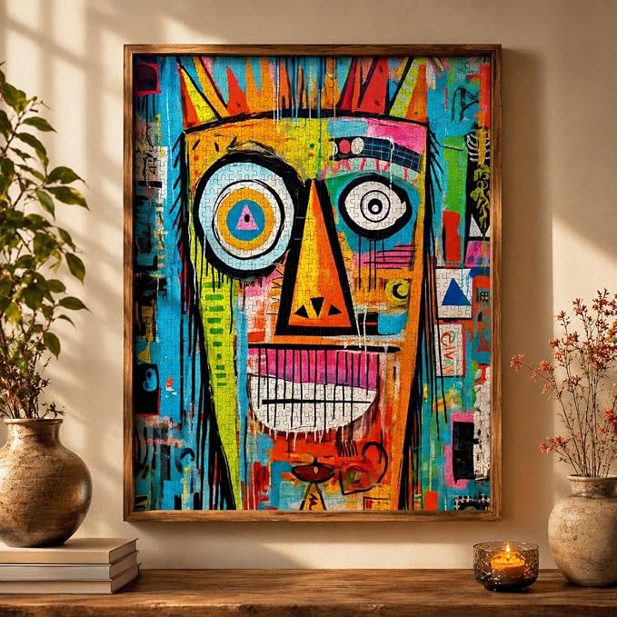 Cross & Glory - Crowned Canvas: Mask Majesty - 1000 Piece Jigsaw Puzzle for Adults | Vibrant Colors | Premium Puzzle | Challenging Brain Workout Idea
