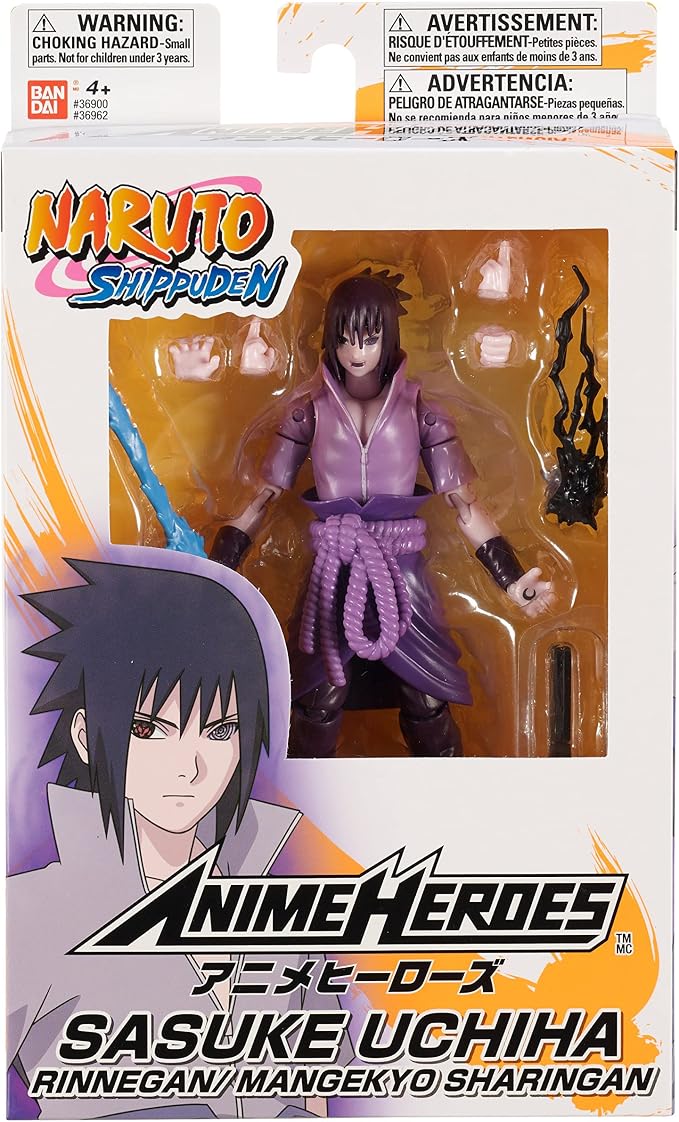 ANIME HEROES - Naruto Shippuden - Uchiha Sasuke Rinnegan/Mangekyo Sharingan Action Figure