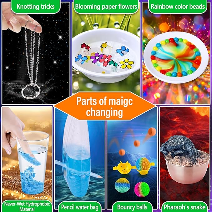 PATIFEED 230 Experiments Science Kits for Kids - S.T.E.M Toys with Magic Chemistry Set Crystal Growing Physics Slime Educational Gifts Idea for Boys Girls