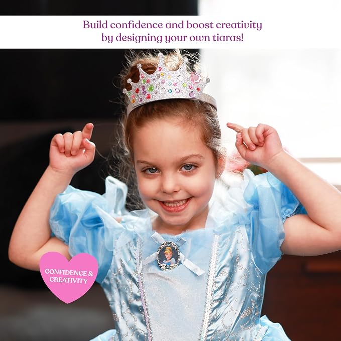FROG SAC Headband Making Kit - Arts and Crafts Gift for Kids 4-6, Little Girls Birthday Fashion Gifts, DIY Craft Toys for 5 Year Old Girl, Toddler Hair Accessories Crown Headbands (Tiara)