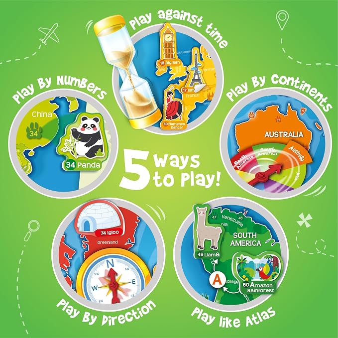Imagimake Mapology USA Map with Reusable Stickers | 100+ Jelly Stickers | Geography Games & Learning Kids Toys Age 5-8 | Gifts for Boys & Girls Age 5,6,7,8,9,10,11,12 Years Old