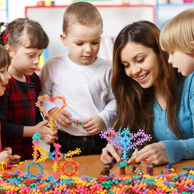 TOMYOU 300 Pcs Building Blocks Kids STEM Toys Educational Sets Interlocking Plastic for Preschool Boys and Girls Aged 3+, Safe Material Creativity