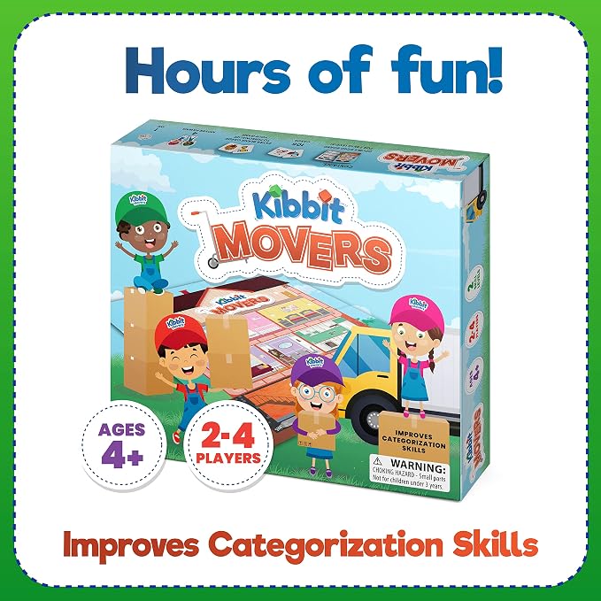 Movers - Educational Board Game for Improving Categorization, Vocabulary, and Receptive and Expressive Language Skills