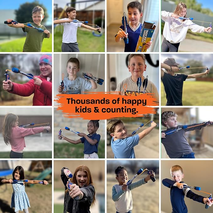 Toy Rocket Launcher for Kids: Best Outdoor Toys Slingshot Rocket Launchers & Foam Rockets Games for Boys Girls All Ages - Summer Birthday Party Gift Idea & Great Gifts for Boys Toys Age 8-10 11 12+