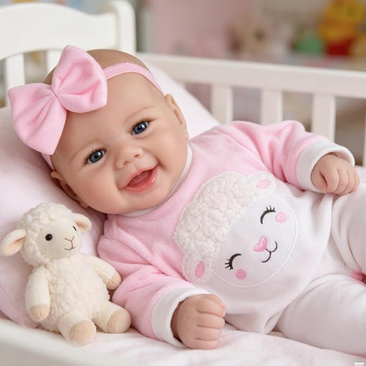 Milidool Baby Doll Girl - 17-Inch Soft Body Realistic Baby Doll Real Life Baby Dolls for 3+ Years Girl Birthday Gifts, Pretend Play, Christmas & Collection