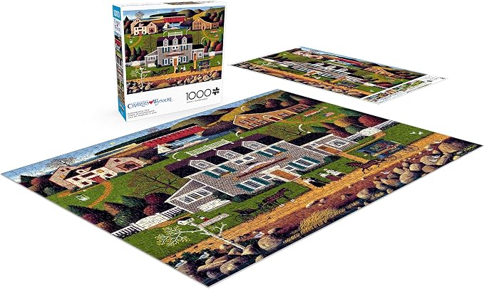 Buffalo Games Charles Wysocki Moonmeadow Cove 1000 Piece Jigsaw Puzzle - 26.75 x 19.75 in, Poster Included - Adult Jigsaw Puzzles - High-Resolution Artwork - Relaxing Family Time