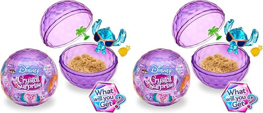 Cra-Z-Art Disney Crystal Surprise Series 1, Mini Collectible Crystal Figures with Activity Compound, Collectible Blind Bag Inspired Figures, Kids Toys for Ages 3 and Up (Pack of 2)