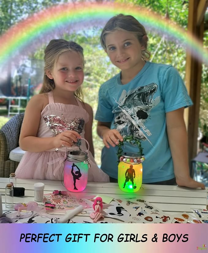 2Pepers DIY Sports Night Light Gymnastics Gifts for Girls Age 3 4 5 6 7 8-12, Sports Presents & Arts and Crafts Kit for Kids, Art Set Project, Ballet & Dancing Girl Gift