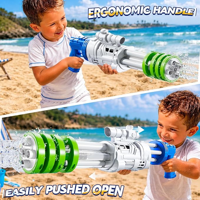 2 Pack Large Water Guns for Kids, Soaker Squirt Water Gun Toys, Beach Backyard Party Play Game Activities, Outdoor Swimming Water Pool Guns Birthday Gifts Toy for Kid Adults Ages 4-8 8-12