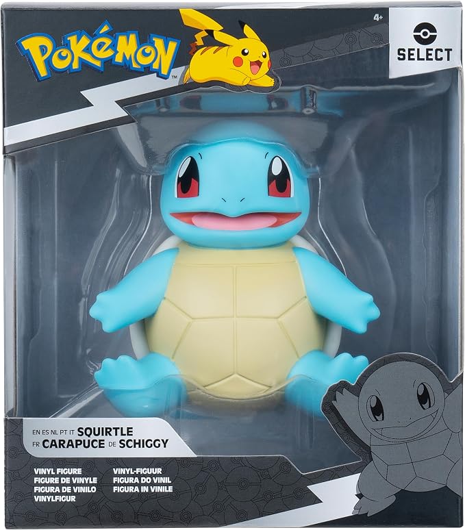 Pokemon Squirtle Select Vinyl Figure - 4-Inch Figure Made from Vinyl