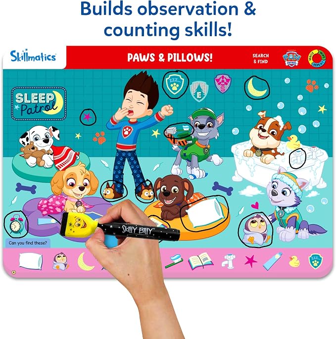 Skillmatics Search and Find PAW Patrol Educational Game - Reusable Preschool Learning Activities, Perfect for Toddlers & Kids Who Love Toys, Art & Crafts, Gifts for Boys & Girls Ages 3, 4, 5, 6