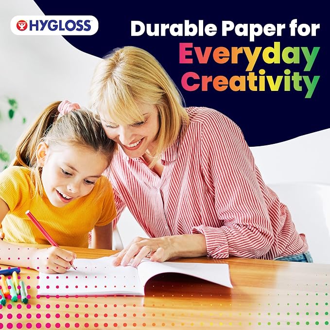 Hygloss Half Blank Books for Kids to Write Stories & Illustrate – Bulk 48 Pack – 5.5" x 8.5" A5 – Primary Journal for Grades K-2, Preschool/Kindergarten Notebook with Picture Space – 24 Pages, White