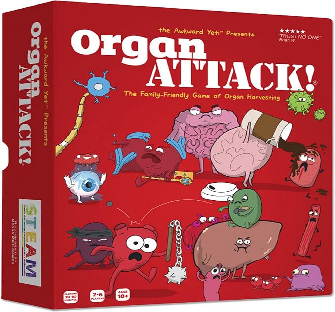 The Awkward Yeti Organ Attack | Funny Family Card Game for Kids Ages 8+ & Parents, Teens & Adults | Anatomy & Organ-Themed Party Game for Family Game Night | Super Fun