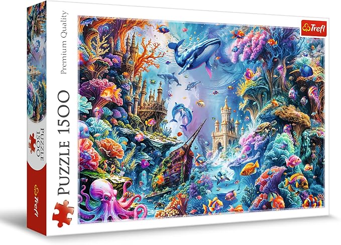 Trefl Underwater World 1500 Piece Jigsaw Puzzle Red 33"x23" Print, DIY Puzzle, Creative Fun, Classic Puzzle for Adults and Children from 14 Years Old