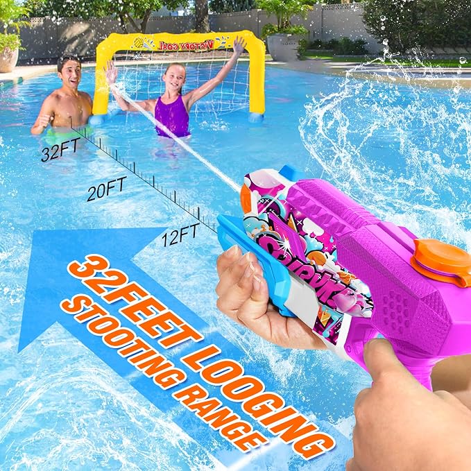 Water Gun for Adults Kids: 600CC 8 Pack Squirt Blasters Super Water Guns for Adults Kids,Water Gun Outdoor Toys High Capacity Summer Soaker for Swimming Pool Beach Fighting, Long Shooting Distance