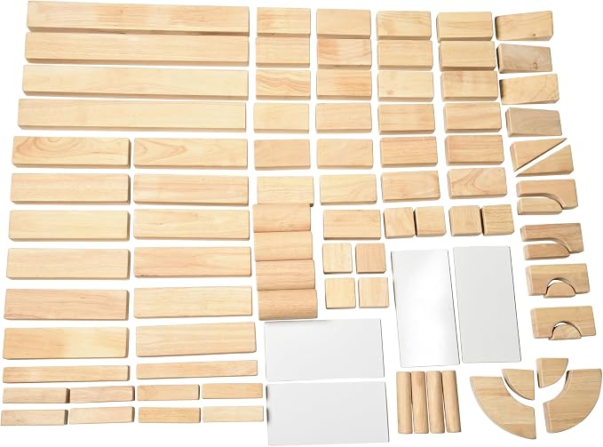 Constructive Playthings CP-U305 Children's Wood Unit Block Sets- Advanced Set 85 Blocks