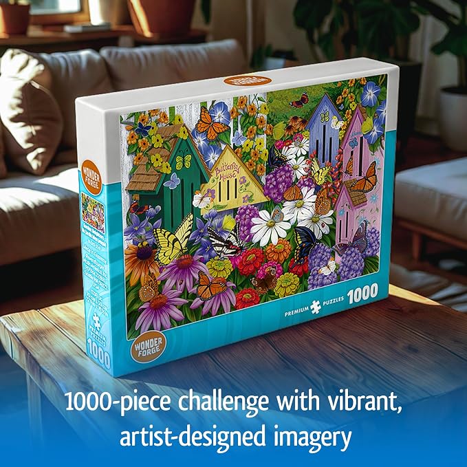 Wonder Forge Garden Neighbors 1000 Piece Jigsaw Puzzle for Adults | Unique, Perfectly-Fitting Pieces | Fun, Vibrant Imagery | Amazon Exclusive