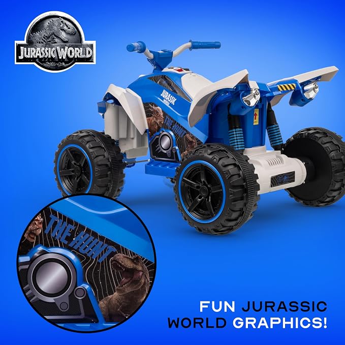 Jurassic 12V ATV Ride On Toy, Fun and Exciting Ride for Kids, Stylish Design for Imaginative Play