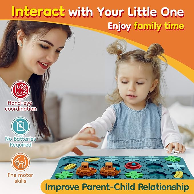Kids Toys STEM Board Games - Logical Road Builder Brain Teasers Puzzles for 3 4 5 6 7 Year Old Boys Girls, Educational Montessori Birthday Gifts for Ages 4-8 Preschool Classroom Learning (42 PCS)