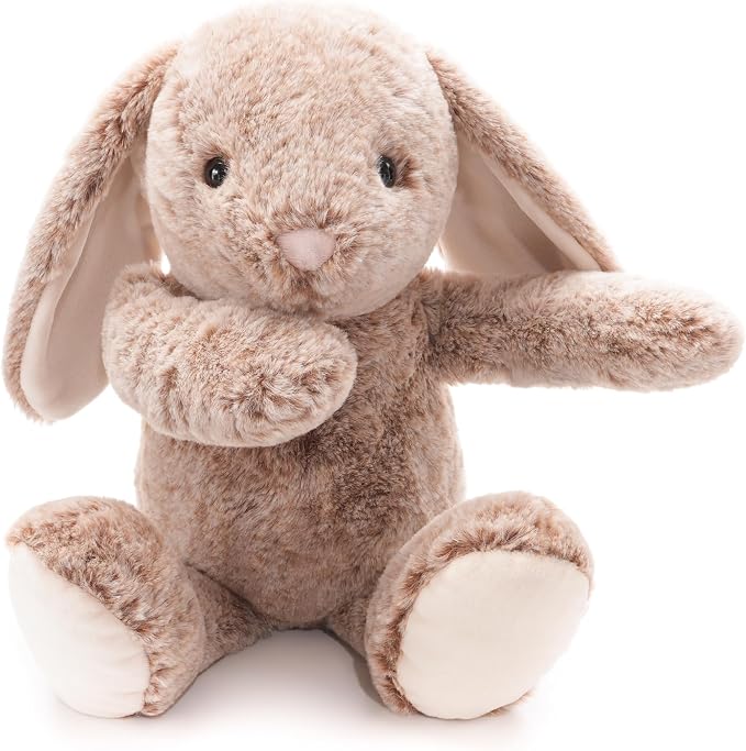 WEIGEDU Bunny Rabbit Stuffed Animals Plush Toys | Floppy Ears, 17.7 inches, Fluffy, Brown, Super Soft for Kids Girls Boys Baby Toddlers, Birthday Bedtime Easter Gift
