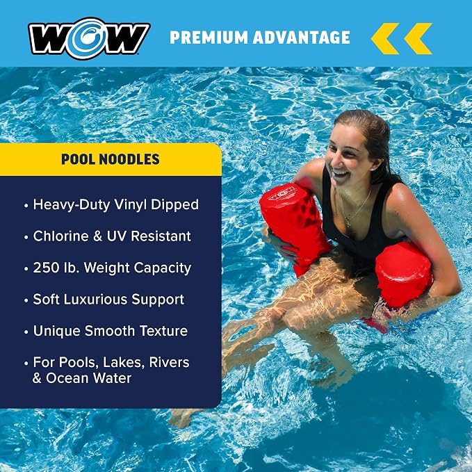 WOW World of Watersports First Class Foam Pool Noodles for Swimming and Floating, Pool Floats, Lake Floats