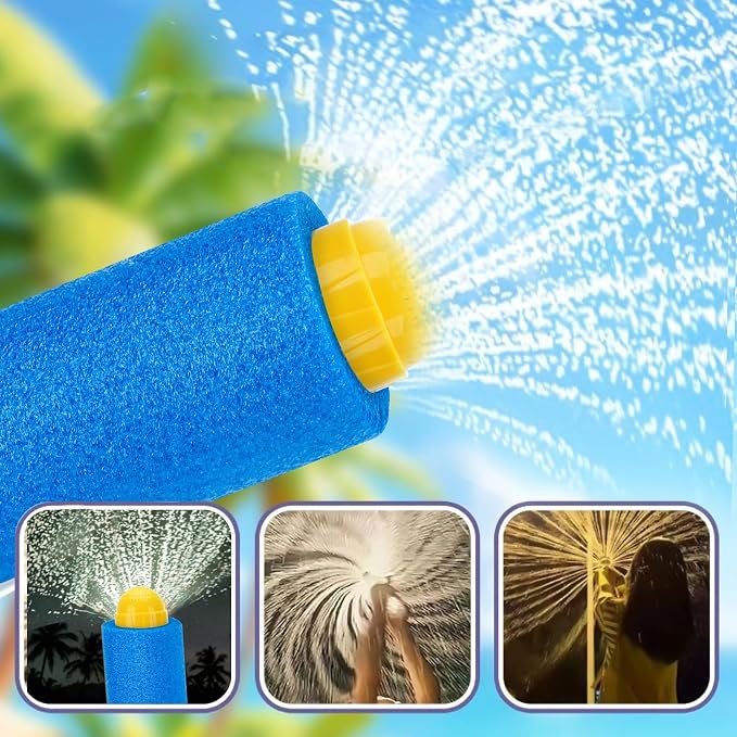 8Packs Creativity Foam Fireworks Water Gun, Sprays Water Like Fireworks, Squirt Guns for Kids, Bulk Samll Water Blaster Summer Pool, Backyard, Beach, Birthday School Party Outdoor Game Toys