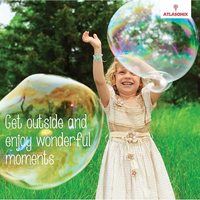 Giant Bubble Solution | Giant Bubble Wand | 100% Kids Safe Refill Solution Powder for All Bubble Toys, Wands and Outdoor Family Fun, Makes 1792 OZ - 14 Gallons