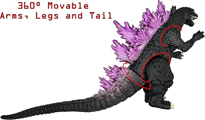 TwCare Set of 2 Monster Millennium Mecha MechaGodzilla King of The Monsters Toys, 2021 Movable Joints Action Figures Dinosaur Dragon Movie Series Soft Vinyl, Carry Bag