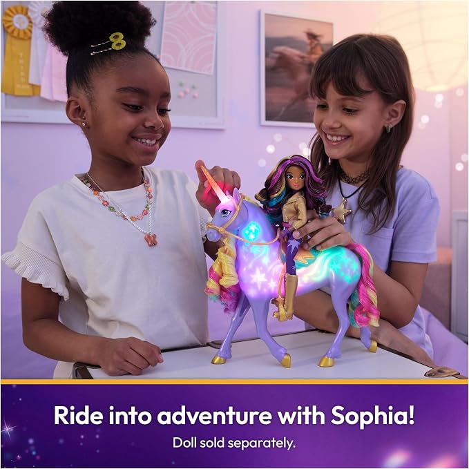 Unicorn Academy, Interactive Rainbow Light-up Wildstar with Lights, Sounds & Music, Dolls & Unicorn Toys for Girls Ages 4 and up