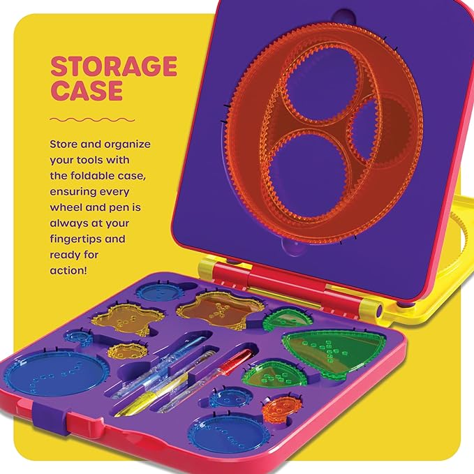 Dan&Darci Spiral Art Kit for Kids - Craft Set for Girls & Boys Ages 6-12 - Gifts for 6, 7, 8, 9, 10 Year Old Girl, Boy - Toys and Crafts Kits Gift - Arts Birthday Retro Vintage Ideas Drawing