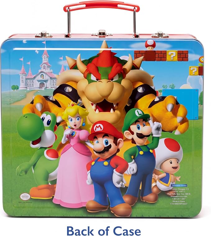 Innovative Designs Mario Brothers Super Mario Deluxe Activity Set with Carrying Tin, Coloring Sheets, Tattoos, Stickers, & Art Supplies | Super Mario Brothers Activity Kit with Mario Coloring Sheets, Stickers, Tattoos, Markers, Crayons, Gel Pens & Carr...