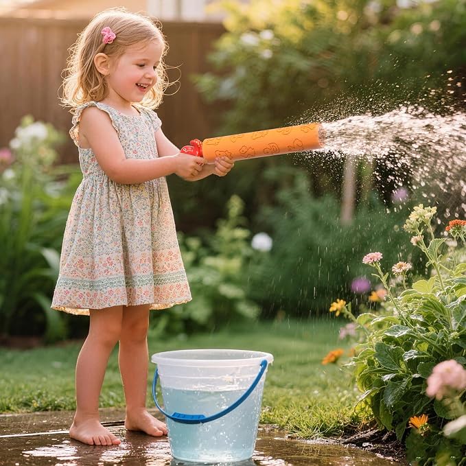 Water Guns for Kids, 6 PCS Foam Squirt Guns Water Blaster Set, Water Squirter Blaster Pool Toys for Kids Toddlers Boys Girls 4-8, 6-8-10-12, Shooter Swimming Pool Party Outdoor Beach Sand Play Game
