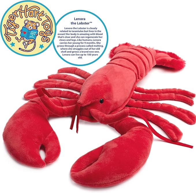 TigerHart Lenora The Lobster - 13 Inch Stuffed Animal Plush