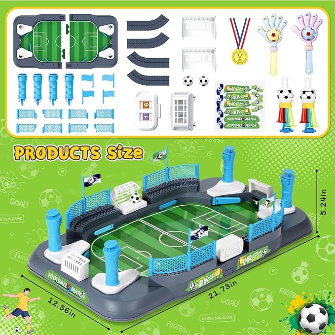 Mini Foosball Table Game for Boys Soccer Game Set Gifts Kids Toy Football Games Board for Indoor Sports Game Room Pinball Interactive Birthday Gift Toys for 3 4 5 6 7 8-12 Year Old Family Gatherings