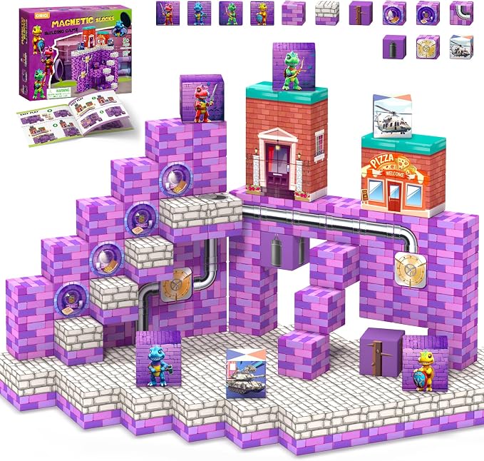 Girigi Toys for Age 5-7,Magnetic Blocks Village World,Kids Toys for 3 Year Old Boys and Girls, Birthday Gifts for Kids