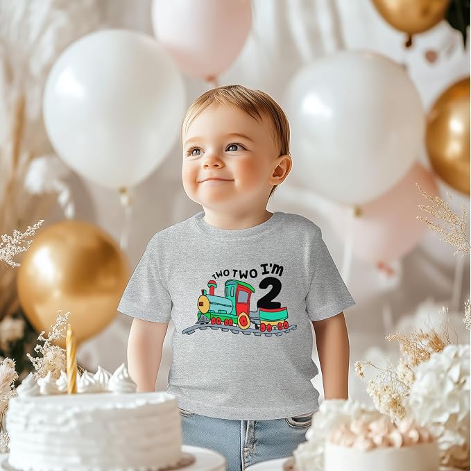 Unordinary Toddler 2nd Birthday Shirt boy Chugga Chugga Two Two Train im 2 Years Old Second Birthday Tshirt