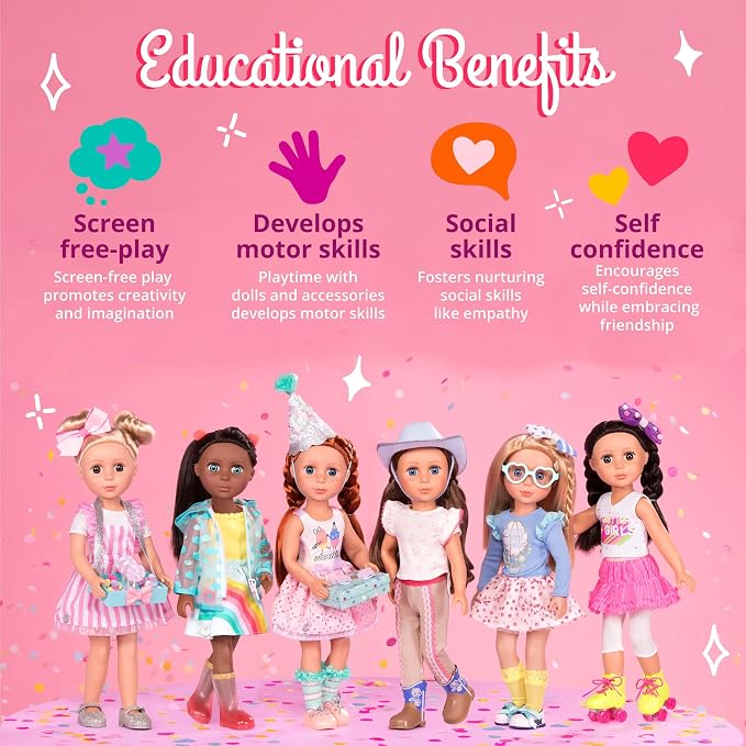 Glitter Girls – 14-Inch Doll Clothes – What A Surprise! – Deluxe Birthday Party Doll Outfit – Toys, Clothes, & Accessories for Girls 3+ Years