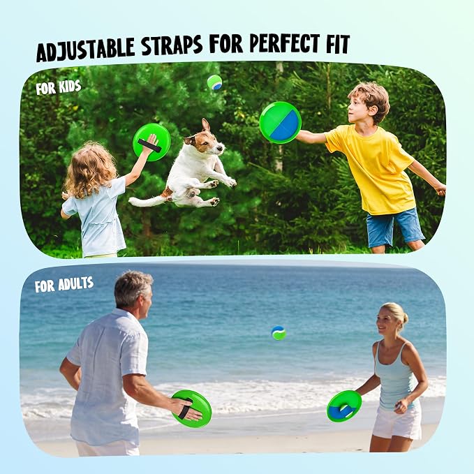 TEILLNET Toss and Catch Ball Game Set, Beach Pool Toys Games for Family Kids Adults, Indoor Outdoor Yard Lawn Park Fun Sports Gifts for Boys Girls Ages 3 4 5 6 7 8 9 10 11 12